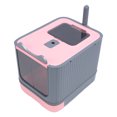 thumbnail image 1 of Large Capacity Top Entry Cat Litter Box, Enclosed Odor Control Plastic Covered Kitty Litter Box for Home, with Controlled Access, Kitten Litter Box, Scoop and Clean Brush Included, 1 of 7