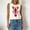 White-01, variant on Sweater for Women Lobster Print Round Neck Sleeveless Knit Vest Contrast Design Dense Versatile Top Blue L