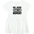 thumbnail image 3 of Inktastic Eat, Sleep, Muay Thai, Repeat Girls Baby Dress, 3 of 5