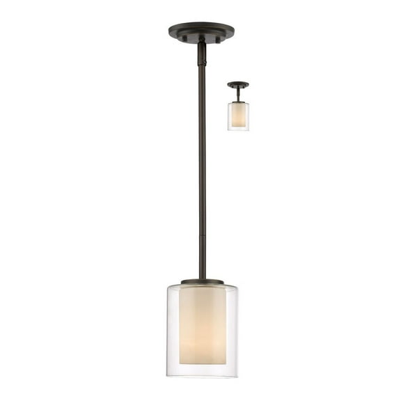 1 Light Mini Pendant in Utilitarian Style 6 inches Wide By 54 inches High-Olde Bronze Finish Bailey Street Home 372-Bel-1809616