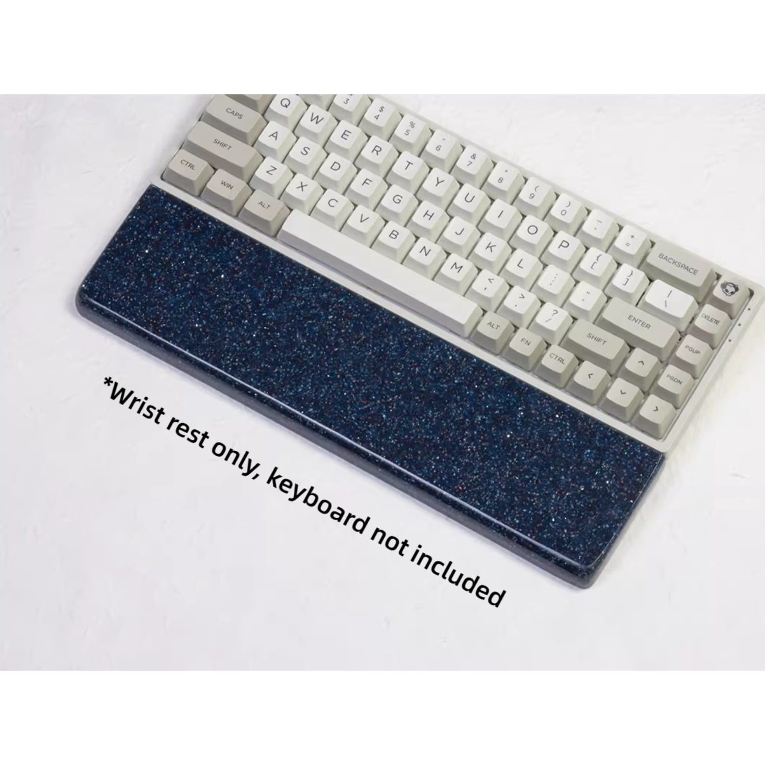 Dark Quartz Wrist Rest for Mechanical Keyboard, Ergonomic Hand Rest Pad with Unique Pattern, Comfortable Keyboard Palm Rest