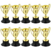 Gongxipen 10pcs Mini Golden Trophy Set for Sports & Parties