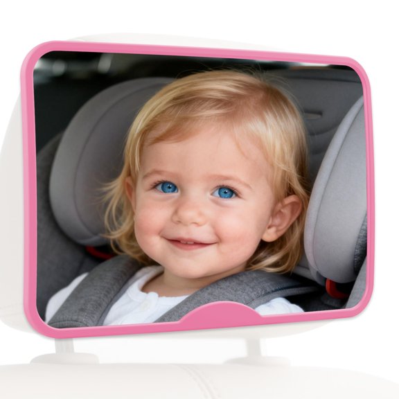 Espejo para Auto PLANTURECO para Bebé, irrompible, color rosa