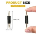 thumbnail image 2 of 3 Pcs TRS3.5mm Male to 3.5mm Male Zinc Alloy Gold-Plated Adapter, 2 of 5