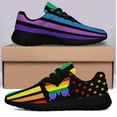 thumbnail image 6 of Unisex Rainbow Sneakers, LGBT Shoes for Men Women Lightweight Breathable Running Shoes Black Size 10, 6 of 7