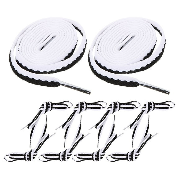 LOLIPPYY Set of 10 Polyester for Men and Women, White and Black Laces