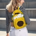 thumbnail image 5 of Bixox Sunflowers Printing Canvas Backpack Lightweight Casual Travel Backpack School Backpack Fits 15.6 Inch Notebook, 5 of 5