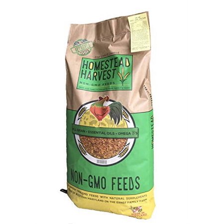 Homestead Harvest Non-GMO Turkey & Game Bird Grower 24% for Growing Turkeys, Peacocks, guineas, and Pheasants - 40 lb