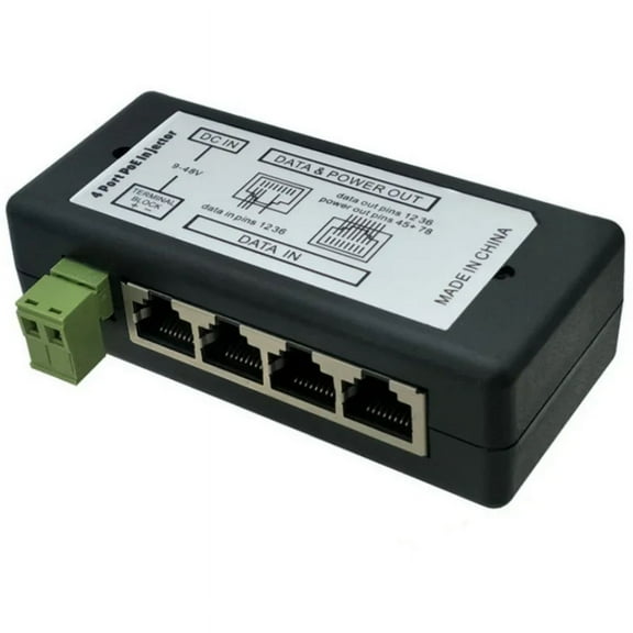 POE injector 4 ports 8 ports for CCTV network POE camera Ethernet power supply IEEE802.3af hot selling POE distributor