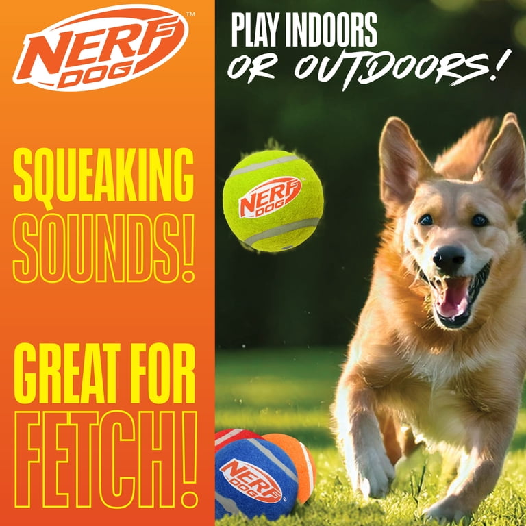 Nerf Dog Squeak Tennis Ball Toy, 4-Pack photo 5