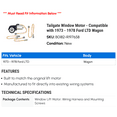 thumbnail image 2 of Tailgate Window Motor - Compatible with 1973 - 1978 Ford LTD Wagon 1974 1975 1976 1977, 2 of 2