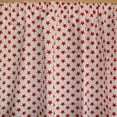 thumbnail image 2 of Cotton Curtain Stars Print 58 Inch Wide Red on White, 2 of 3