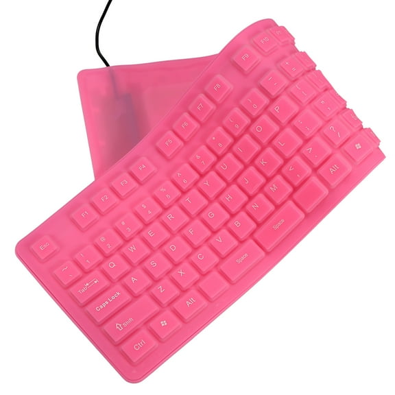 Laptop 108 Keys USB Silicone Flexible Foldable Keyboard Waterproof Dustproof USB Silent Keys For Laptop Desktop Keyboard