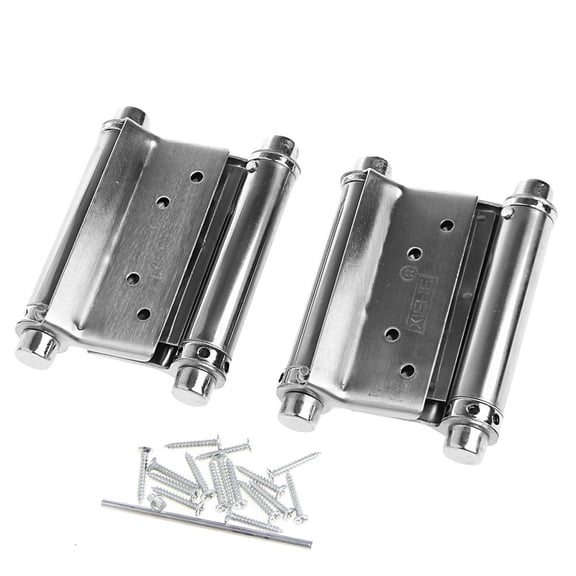 Yammee 2Pcs 3" Inch Stainless Steel Double Action Spring Hinge Saloon Cafe Door Swing