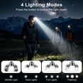 thumbnail image 3 of Dowellia Rechargeable LED Headlamp, 3 Lights 4 Modes, IPX6 Waterproof, 90° Adjustable Head Lamp, Outdoor Gear for Camping, Hiking, Fishing, 3 of 8