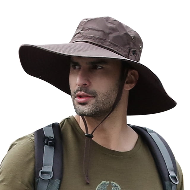 Sombrero Sombrero para el sol de ala ancha con protección UV, sombrero de cubo plegable para pesca, Tomshoo Sombrero