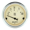 AutoMeter 1827 Antique Beige Oil Pressure Gauge 2-1/16" 100psi Electric