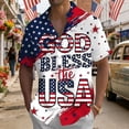 thumbnail image 2 of Telankuip Mens Independence Day Shirts July 4th USA 250th Anniversary Printed Button down Short Sleeve Shirt Summer Thin Cozy Breathable Patriots Casual Top 5-White XXL, 2 of 4