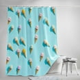 thumbnail image 5 of Shower Curtains for Bathroom-60"x72",Summer Sweet Dessert on Mint Green Waterproof Bath Curtain Grommet Shower Curtain Set with Hooks,Seamless Icy Cream Washable Bath Accessories, 5 of 7