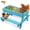 Blue Solid Wood, variant on Chicken Table No Waste, Chicken Picnic Feeder Handmade Carbonized Wooden, Large DIY Chicken Feeder Kit, Wild Bird, Duck & Squirrel Feeders, Mesh Bottom Keep Food Fresh and Dry Easy to Clean and Fill