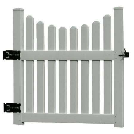 Vita 49"L x 2"W x 44"H Vinyl Cottage Picket Gate White VA84258