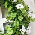 thumbnail image 2 of Guirnalda de hojas verdes artificiales de 42 cm, adornos del Día de San Patricio para interiores y exteriores, 2 of 8