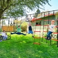 thumbnail image 6 of KloKick 50ft Ninja Warrior Obstacle Course for Kids - Outdoor Backyard Adventure Set with Swing, 10 Accessories, Weather-Proof Design, and Slackline for Jungle Gym Fun, 6 of 9