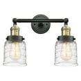thumbnail image 4 of Innovations Lighting  Bell 2 Light 16" Bath Vanity Light Deco Swirl/Antique Brass, 4 of 5