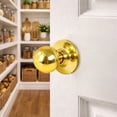 thumbnail image 6 of Ball Dummy Door Knob, French Door and Closet Compatible, Polished Brass Finish, Left or Right Hand, 6 of 11