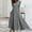 Gray, variant on Cyber**Monday ChaoHeng Plus Size Fall Dresses Women's Fall Winter Solid Color Casual Cross V-Neck Long Sleeve Lounge Dress