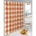 thumbnail image 5 of Rustic Country Shower Curtain Set ，Waterproof Fabric Shower Curtains Orange Watercolor Plaid Fall Thanksgiving Shower Curtains for Bathroom,Bathroom Decor 72"x96", 5 of 7