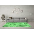 thumbnail image 3 of Ahgly Company Indoor Round Patchwork Emerald Green Transitional Area Rugs, 3' Round, 3 of 4
