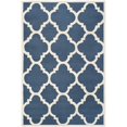 thumbnail image 1 of Safavieh Cambridge Collection CAM140G Handmade Moroccan Geometric Navy and Ivory Premium Wool Area Rug (2'6" x 4'), 1 of 3