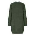 thumbnail image 4 of Juebong Womens Long Cardigan Sweaters Chunky Knit Open Front Long Sleeve Casual Duster Fall Winter Coat Jackets with Pockets Army Green,XXL, 4 of 6