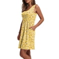 thumbnail image 4 of Vestido WIHOLL 2025 de verano sin mangas, corte A, amarillo, talla L, 4 of 5