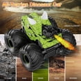 thumbnail image 3 of Remote Control Monster Truck for Kids, 2.4GHz RC Car with 360° Stunts, Spray Mist, LED Lights & Sounds, All Terrain Off-Road Vehicle, Birthday Gift for Boys & Girls Ages 3+（green）, 3 of 7