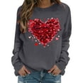 thumbnail image 4 of FDGIU Women's Valentine's Day Sweatshirt - Cute Red Graphic Pullover, Warm & Soft Comfy Holiday Gift, 4 of 7