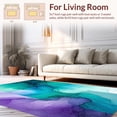 thumbnail image 2 of ODIKA 4' x 6' Machine Washable Non-Slip Area Rug, Abstract Swirl High Traffic Rug, Teal, 140551, 2 of 7