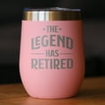 thumbnail image 2 of Bevvee Insulated Wine Tumbler 12 oz Legend Has Retired Retirement Gifts Tumblers, 2 of 4