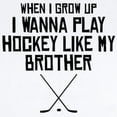 thumbnail image 2 of CafePress - Play Hockey Like My Brother Body Suit - Baby Light Bodysuit, Size Newborn - 24 Months, 2 of 4