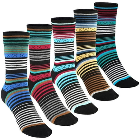 

Women s Classic Dress Socks Colorful Warm Funny Casual Crew Vintage Style US Size 6-11 5 Pack