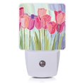 thumbnail image 1 of Lámpara Smoaffly Pink Tulip LED con sensor automático de luz nocturna, 1 of 7