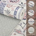 thumbnail image 4 of Washable Area Rug for Living Room, Curtilage 8'x10' Boho Blue Floral Print Indoor Rug, Soft Low Pile & Stain Resistant Carpet for Bedroom Dining Room, 4 of 9