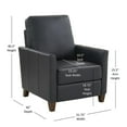 thumbnail image 5 of Comfort Pointe Penny Midnight Blue Faux Leather Modern Push Back Recliner, 5 of 18