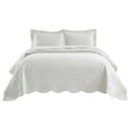 thumbnail image 6 of 3-Piece 100% Cotton Oversized Bedspread Lightweight Quilt Coverlet Embroidery Farmhouse Bedding Set TF (TX Soft White, Queen (100"x106")), 6 of 6