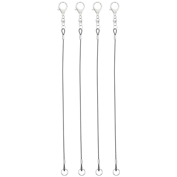 OUNONA 4Ud Sujetabolígrafo Con Cuerda Lanyard Negro Para Accesorios Y Protección En Cualquier Ocasión