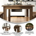 thumbnail image 5 of BizChair 60" x 38" Rectangular Antique Rustic Solid Pine Farm Dining Table, 5 of 15