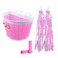 thumbnail image 1 of 1 Set Kids Bike Basket Streamers and Handlebar Covers Accessories, 1 of 8