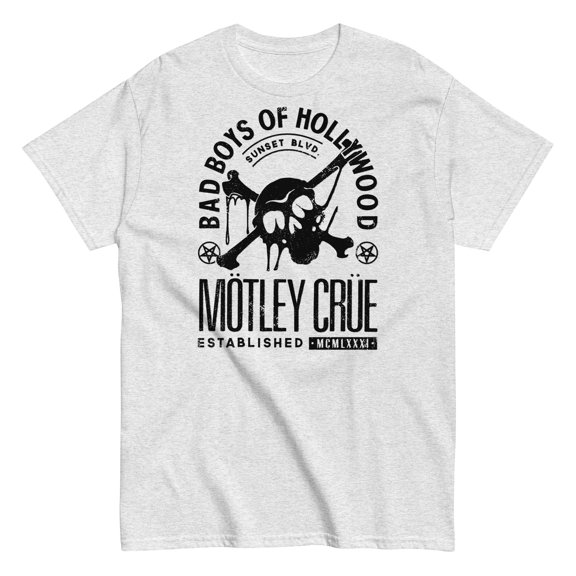Motley Crue - Bad Boys of Hollywood Unisex T-Shirt - White - Small