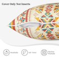 thumbnail image 5 of DouZhe Velvet Decorative Throw Pillow Covers Set of 2, Soft Square Cushion Cover with Invisible Zipper Southwestern American Aztec Boho Printing, 16"x16", 5 of 7